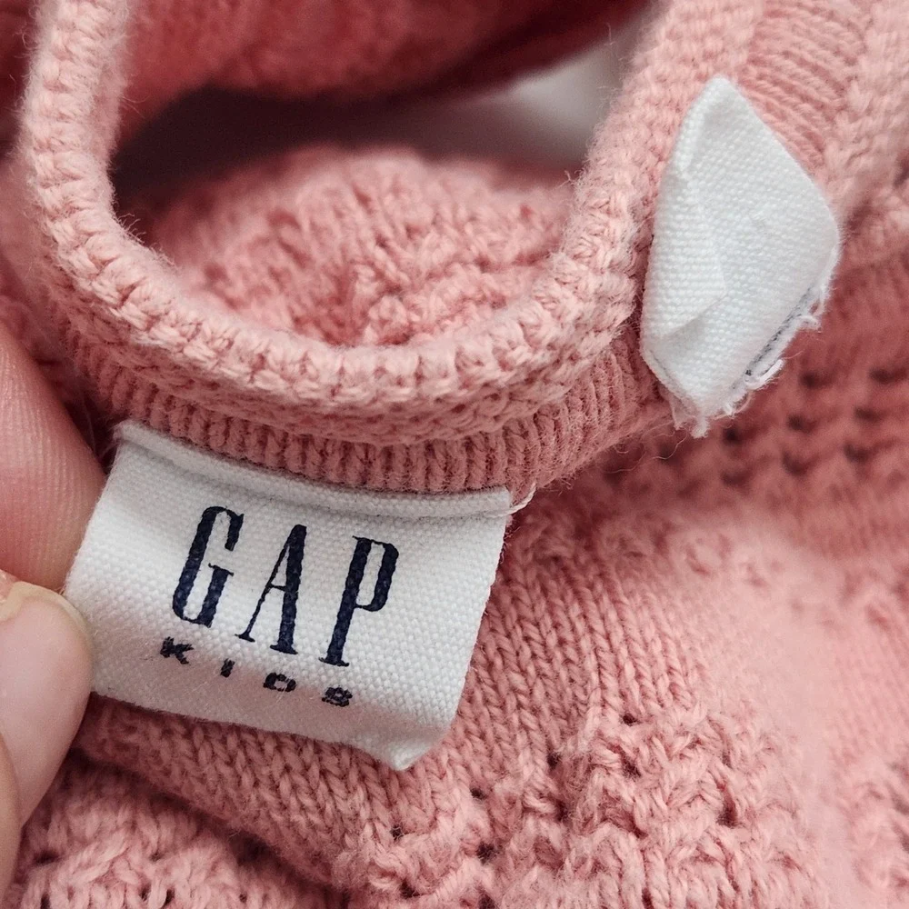 GAP‎ Kids 100% Cotton Pink Knit Ruffle Sleeve tank Top Girls Size XS 4-5
